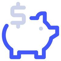 ahorros icono ilustración para web, aplicación, infografía, etc vector