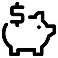 ahorros icono ilustración para web, aplicación, infografía, etc vector