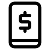 Mobile Banking Icon Illustration for web, app, infographic, etc vector