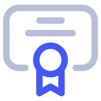 Certificate Icon Illustration for web, app, infographic, etc vector