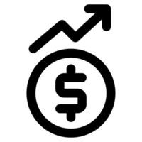 Money Growth Icon Illustration for web, app, infographic, etc vector
