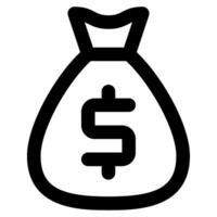 Money Bag Icon Illustration for web, app, infographic, etc vector