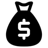 Money Bag Icon Illustration for web, app, infographic, etc vector