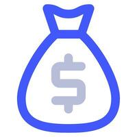 Money Bag Icon Illustration for web, app, infographic, etc vector