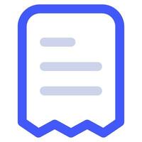 Receipt Icon Illustration for web, app, infographic, etc vector