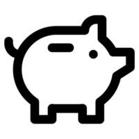 cerdito banco icono ilustración para web, aplicación, infografía, etc vector