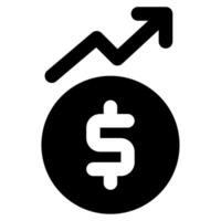 Money Growth Icon Illustration for web, app, infographic, etc vector