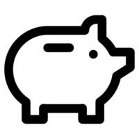 Piggy Bank Icon Illustration for web, app, infographic, etc vector