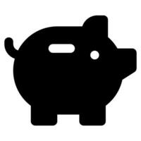 cerdito banco icono ilustración para web, aplicación, infografía, etc vector