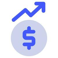 Money Growth Icon Illustration for web, app, infographic, etc vector