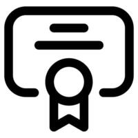 Certificate Icon Illustration for web, app, infographic, etc vector