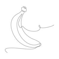 Banana line drawing. continuous line drawing style vector illustration