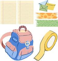 hand drawn cute equipment vector