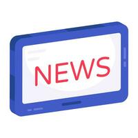 Creative design icon of news board vector