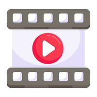 A unique design vector of video reel