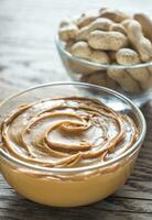 Bowl of peanut butter photo