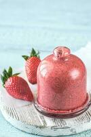 Strawberry chia seed pudding photo