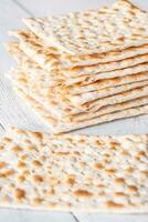 Stack of Matzah photo