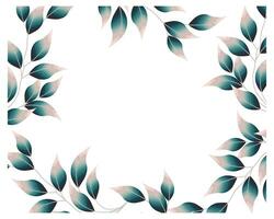 Frame made of tender blurred eucalyptus leaves. Postcard for text, invitation, print, vector