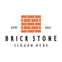 creative brick logo designs for buildings, architectural buildings, civil engineering, building materials shops vector