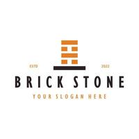 creative brick logo designs for buildings, architectural buildings, civil engineering, building materials shops vector