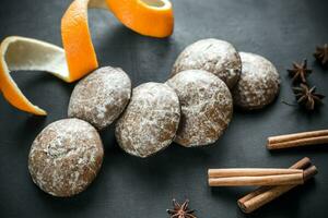 Gingerbread cakes with spices photo