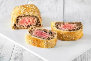 Portion of tuna wellington photo