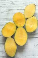 Halves of mango photo
