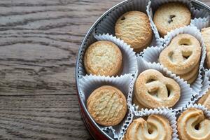 caja de mantequilla galletas foto