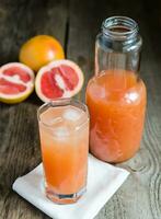 Grapefruit juice glass photo