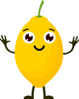 lemon Cartoon funny fruits. png