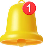 3d Bell notifications png