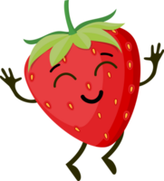 desenho animado engraçado frutas. png