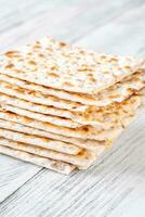 Stack of Matzah photo