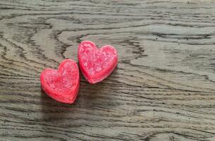 St. Valentine's day heart-shaped candles photo