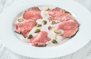 Portion of Vitello tonnato photo