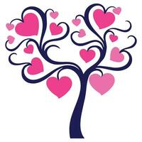 Free vector heart tree pattern