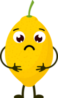 lemon Cartoon funny fruits. png