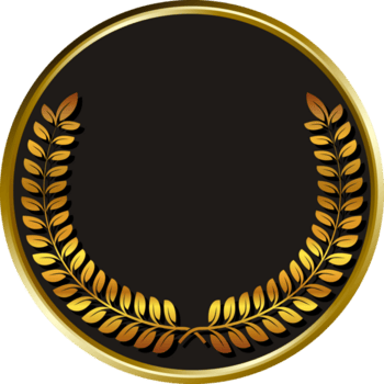 negro medalla oro laureles. png