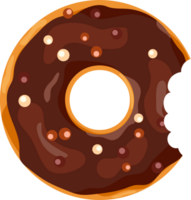 Donuts with a mouth bite png