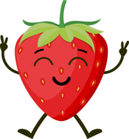 Cartoon funny fruits. png