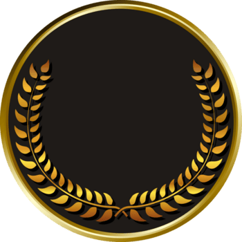 negro medalla oro laureles. png