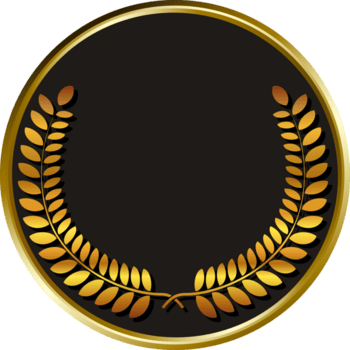 negro medalla oro laureles. png