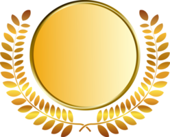 Gold Medaille und Lorbeeren png