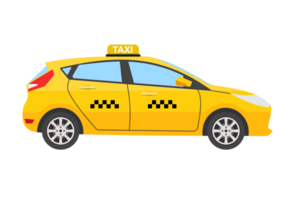 Yellow taxi car png