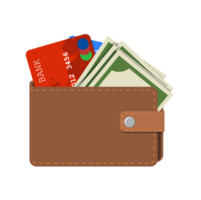 wallet with card and cash png