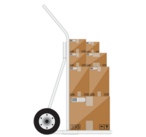 Metallic hand truck. png