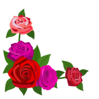 red roses with leaves png