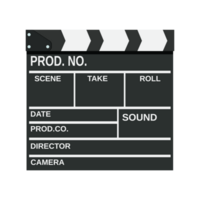 Black clapperboard icon png