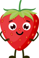 Cartoon funny fruits. png